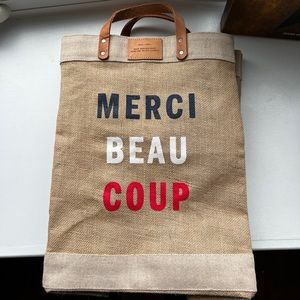 Clare V x Apolis large market tote bag